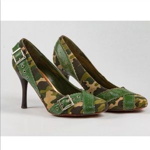 naughty monkey Shoes - **CCO** PRICE “Out of Line” Distressed Camo Heels naughty monkey Shoes - **CCO** PRICE “Out of Line” Distressed Camo Heels